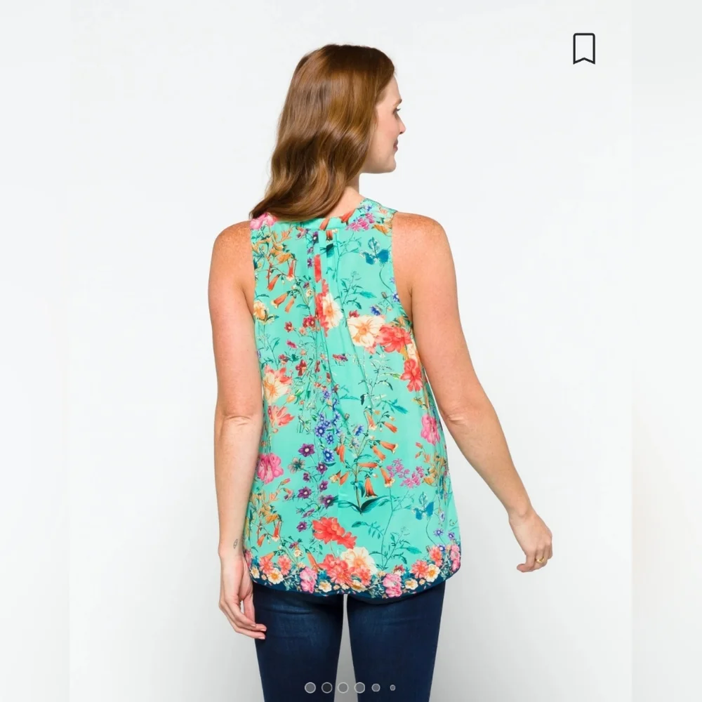 TOLANI,Camila Silk Blouse, light green - Picture 4 of 4